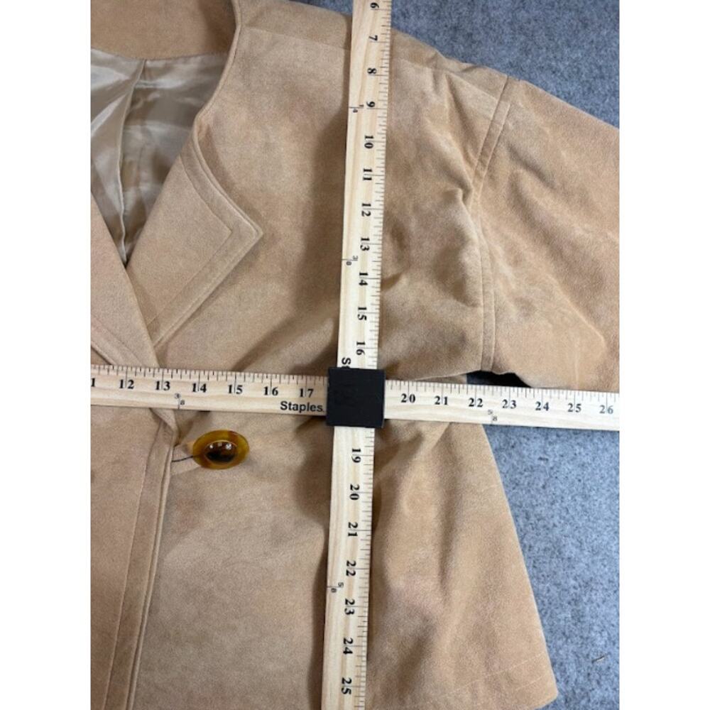 VTG Alfreda Mozzelice Crop Suede Jacket Women Large Old Money Minimalist 80s 90s - Picture 6 of 8